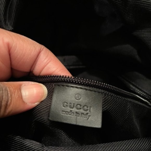 GUCCI AUTHENTIC NYLON AND LEATHER TOTE WITH TOP EXTENDER - Picture 10 of 14